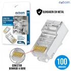CONECTOR REDE RJ45 EXBOM BLINDADO CAT5E C/100 CONT-RJ45M100