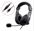 FONE DE OUVIDO COM MICROFONE DEX DF-57 USB 2.0 PRETO