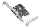PLACA PCI-E USB 3.0 GEAVES COM 2 PORTAS + TIPO-C LP