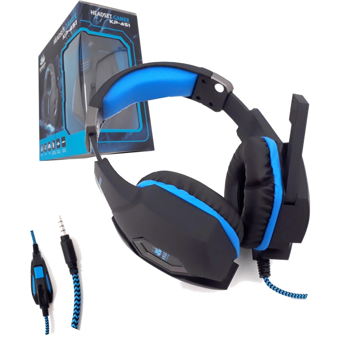 FONE DE OUVIDO COM MICROFONE KNUP GAMER KP-451 - Company Informatica